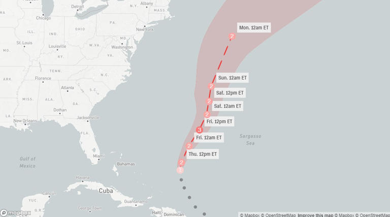 El huracán Ernesto se intensificará rumbo a las Bermudas y provocará peligrosas condiciones en las playas de la costa este